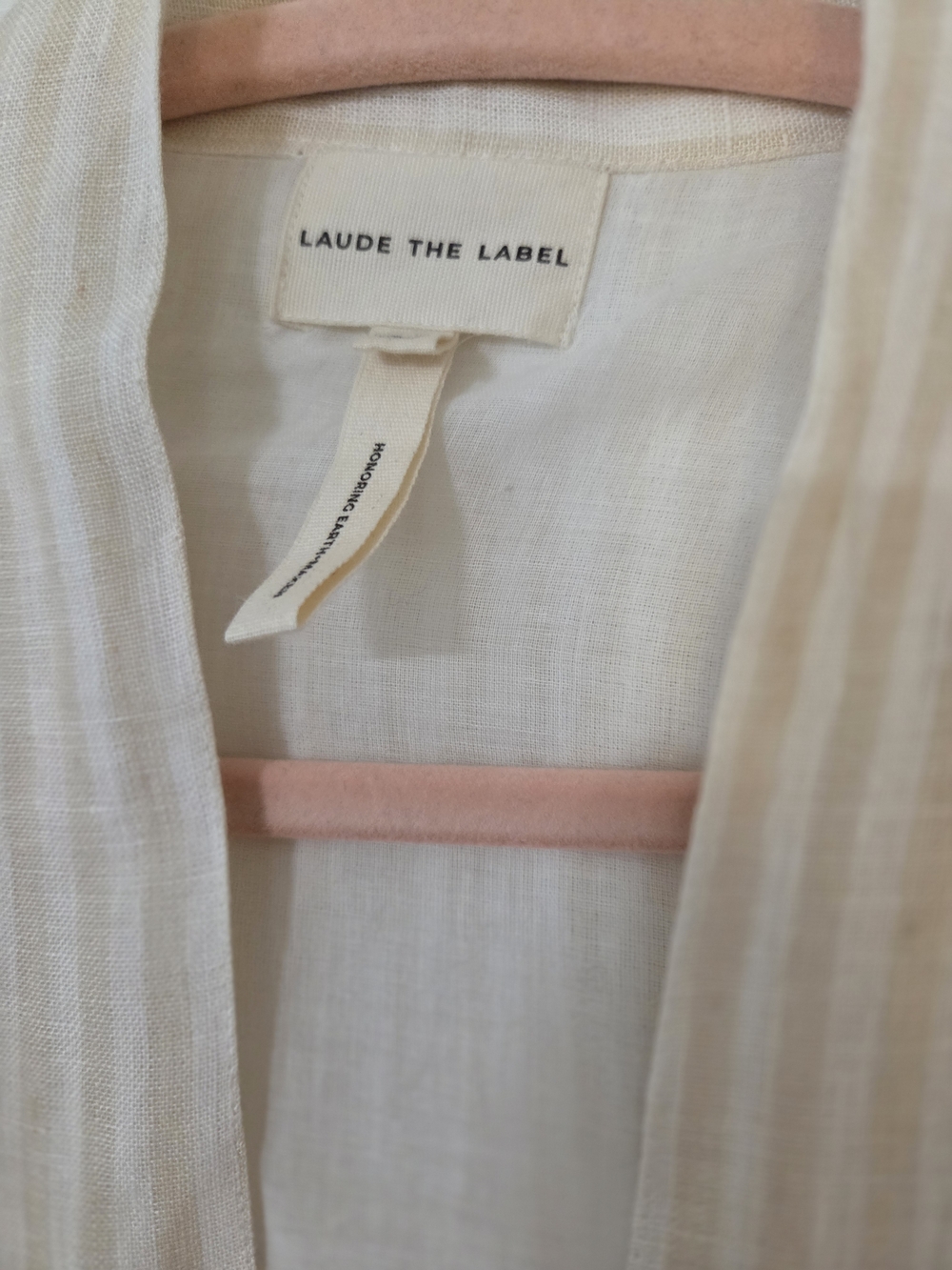Laude the Label Women's Organic Linen Belted  Kimono Top. OS - Picture 6 of 10